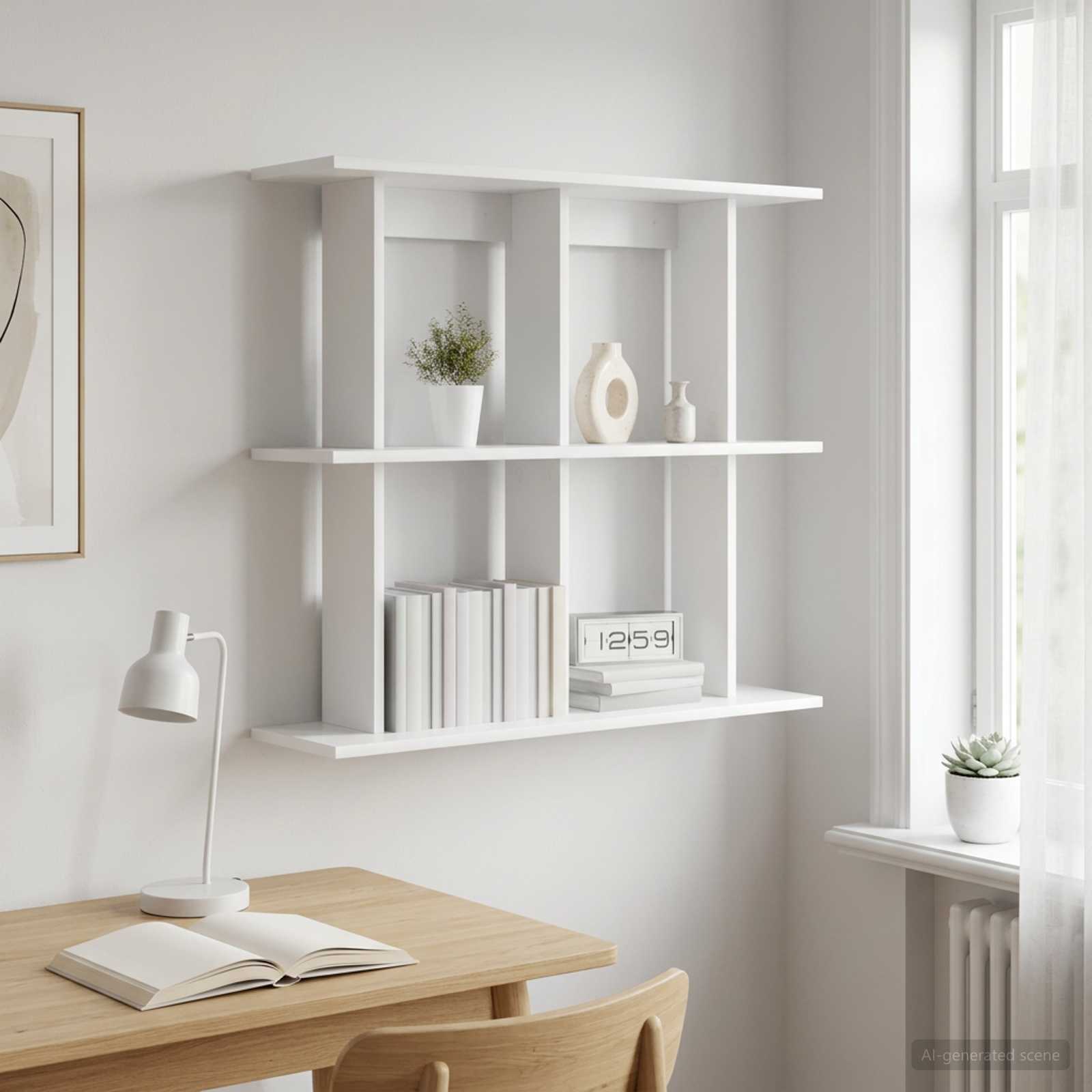 Scaffale da parete A parete Bianco 80 x 20 x 75 cm | homemem39