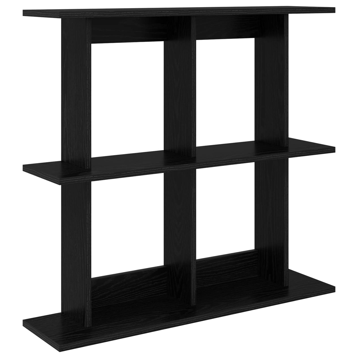 Scaffale da parete A parete Rovere Nero 80 x 20 x 75 cm | homemem39