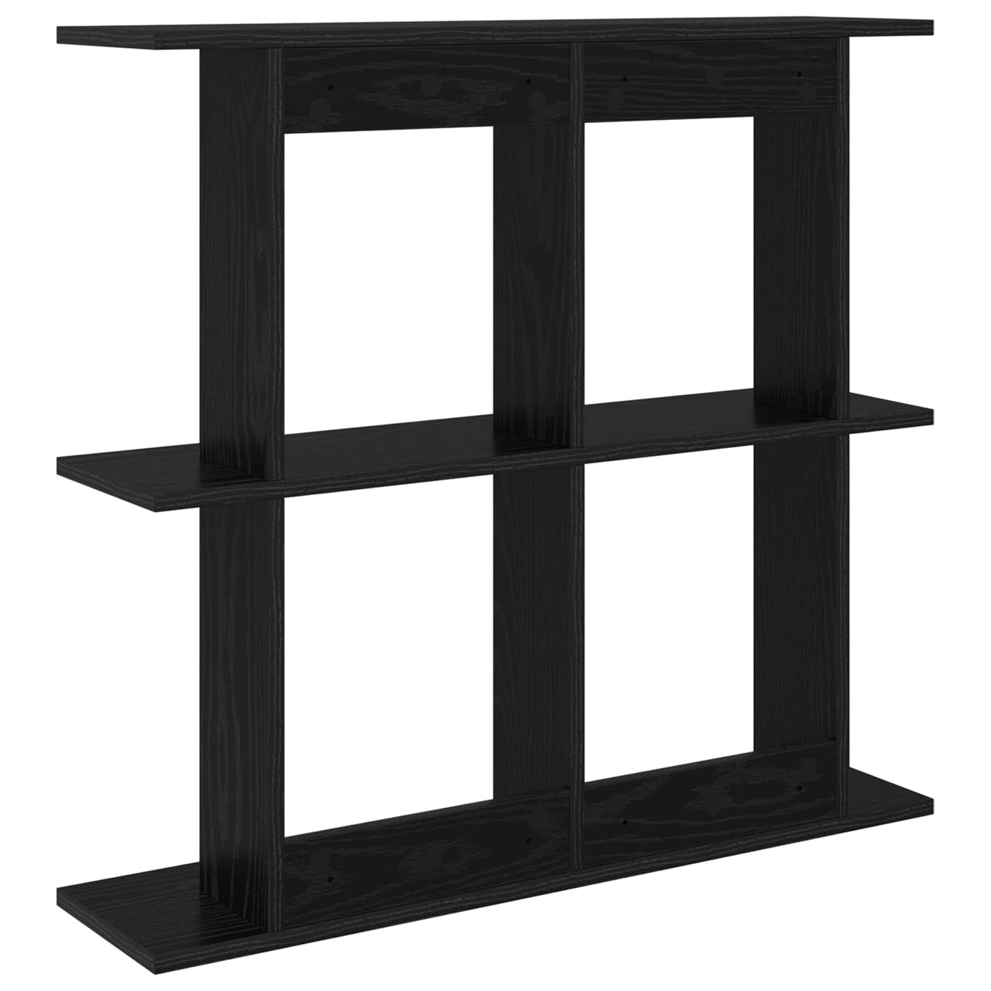Scaffale da parete A parete Rovere Nero 80 x 20 x 75 cm | homemem39