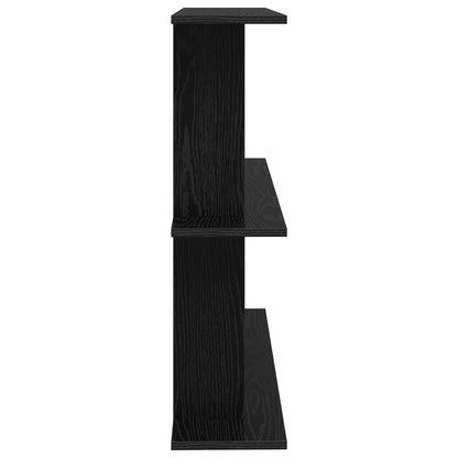 Scaffale da parete A parete Rovere Nero 80 x 20 x 75 cm | homemem39