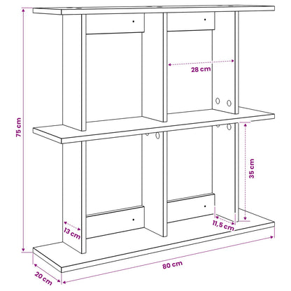 Scaffale da parete A parete Rovere Sonoma 80 x 20 x 75 cm | homemem39