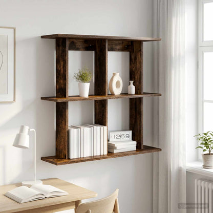 Scaffale da parete A parete Rovere Fumo 80 x 20 x 75 cm | homemem39