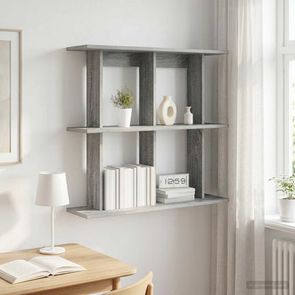 Scaffale da parete A parete Sonoma grigio 80 x 20 x 75 cm | homemem39