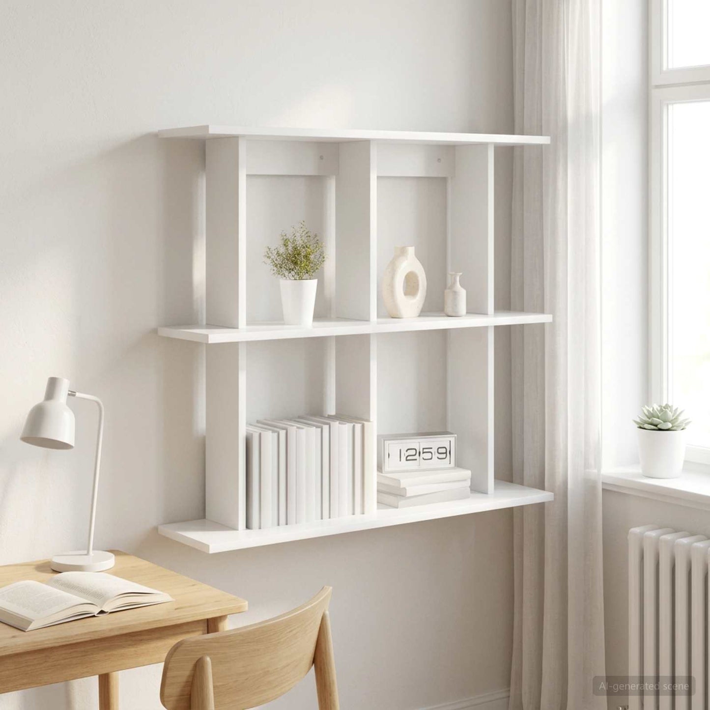 Scaffale da parete A parete Bianco 100 x 20 x 75 cm | homemem39