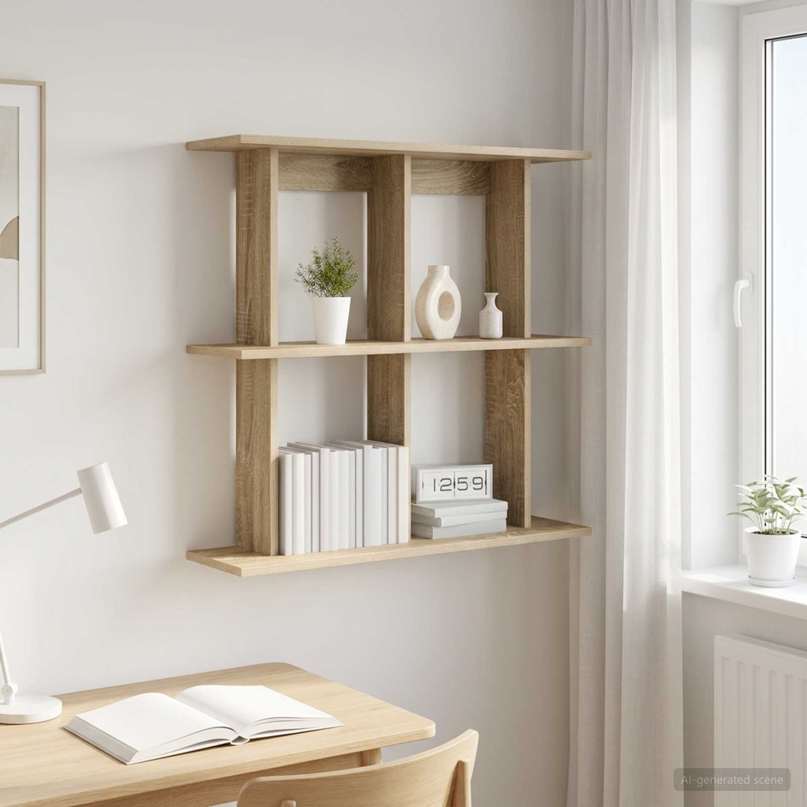 Scaffale da parete A parete Rovere Sonoma 100 x 20 x 75 cm | homemem39
