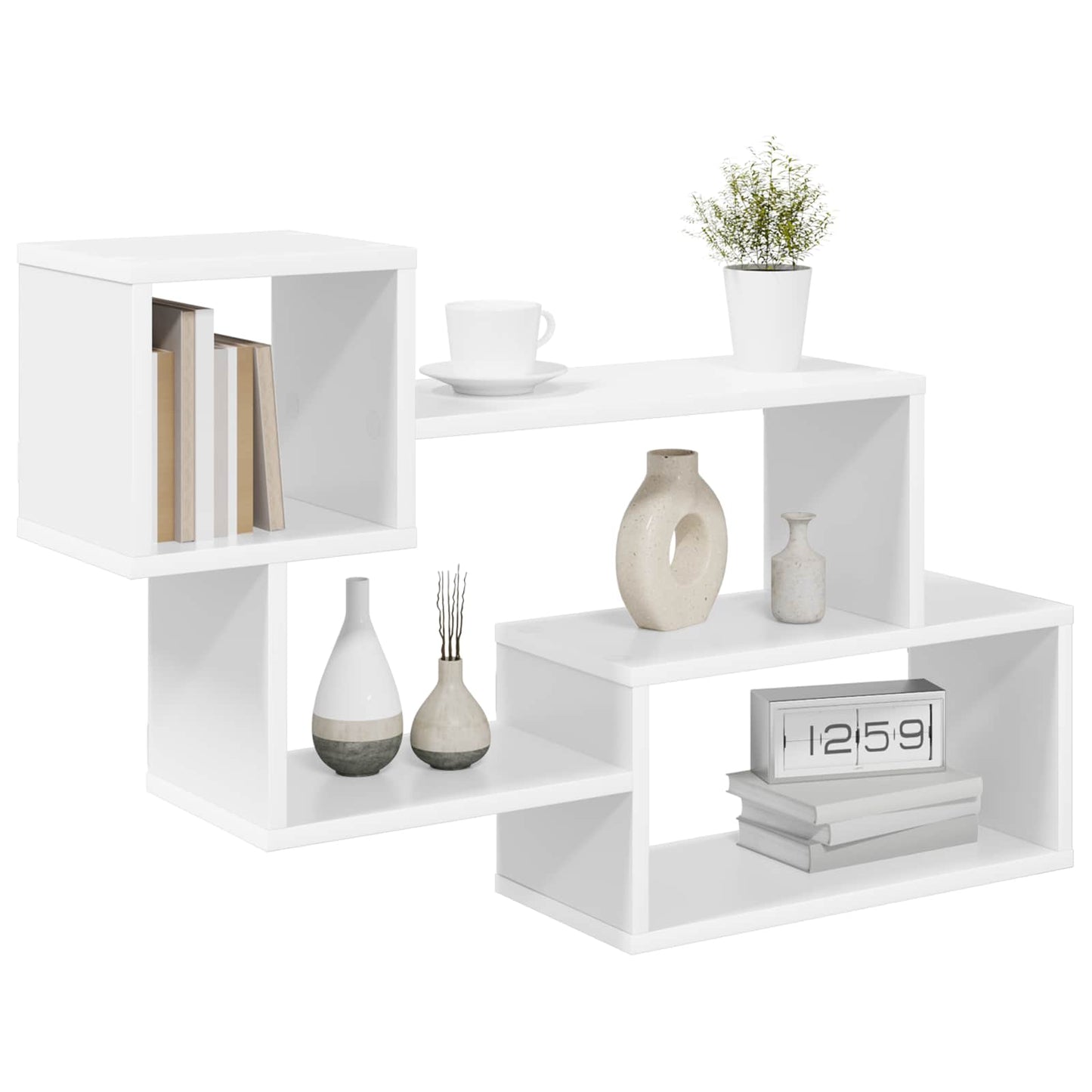 Mensola sospesa A parete Bianco 87 x 20 x 55 cm | homemem39