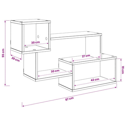 Mensola sospesa A parete Bianco 87 x 20 x 55 cm | homemem39