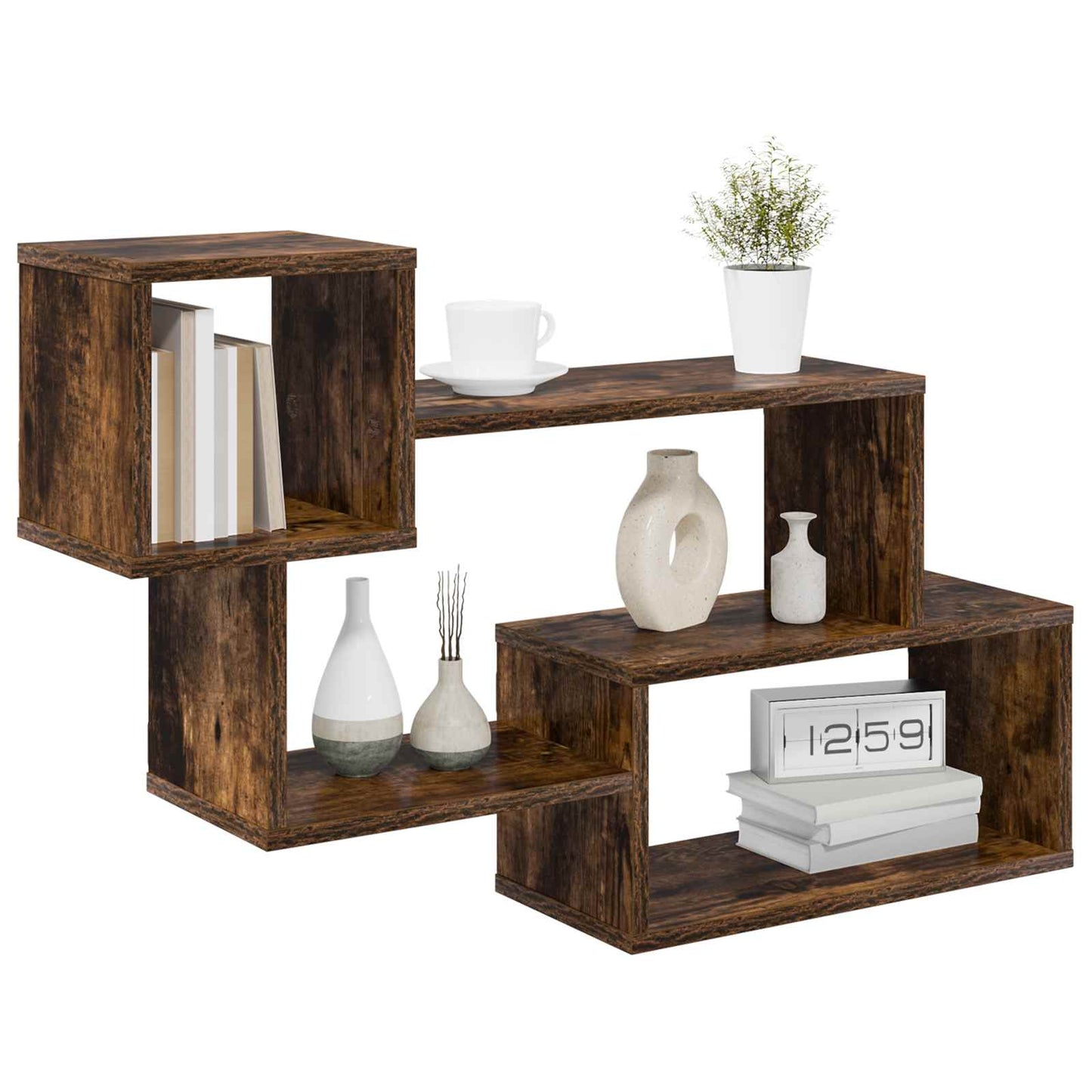 Mensola sospesa A parete Rovere Fumo 87 x 20 x 55 cm | homemem39