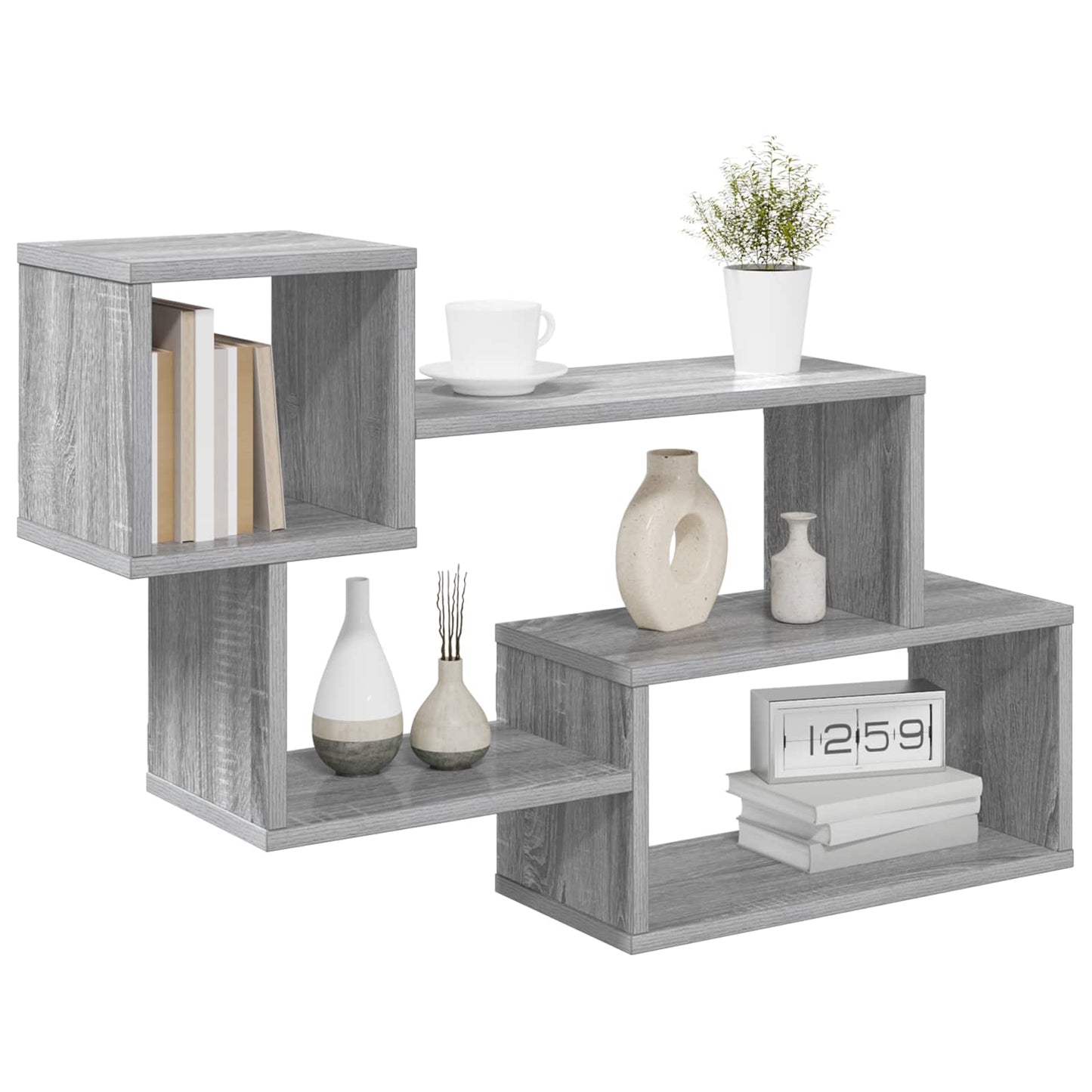 Mensola sospesa A parete Sonoma grigio 87 x 20 x 55 cm | homemem39