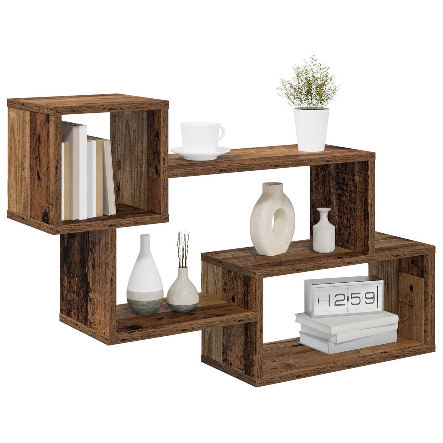 Mensola sospesa A parete Legno antico 87 x 20 x 55 cm | homemem39