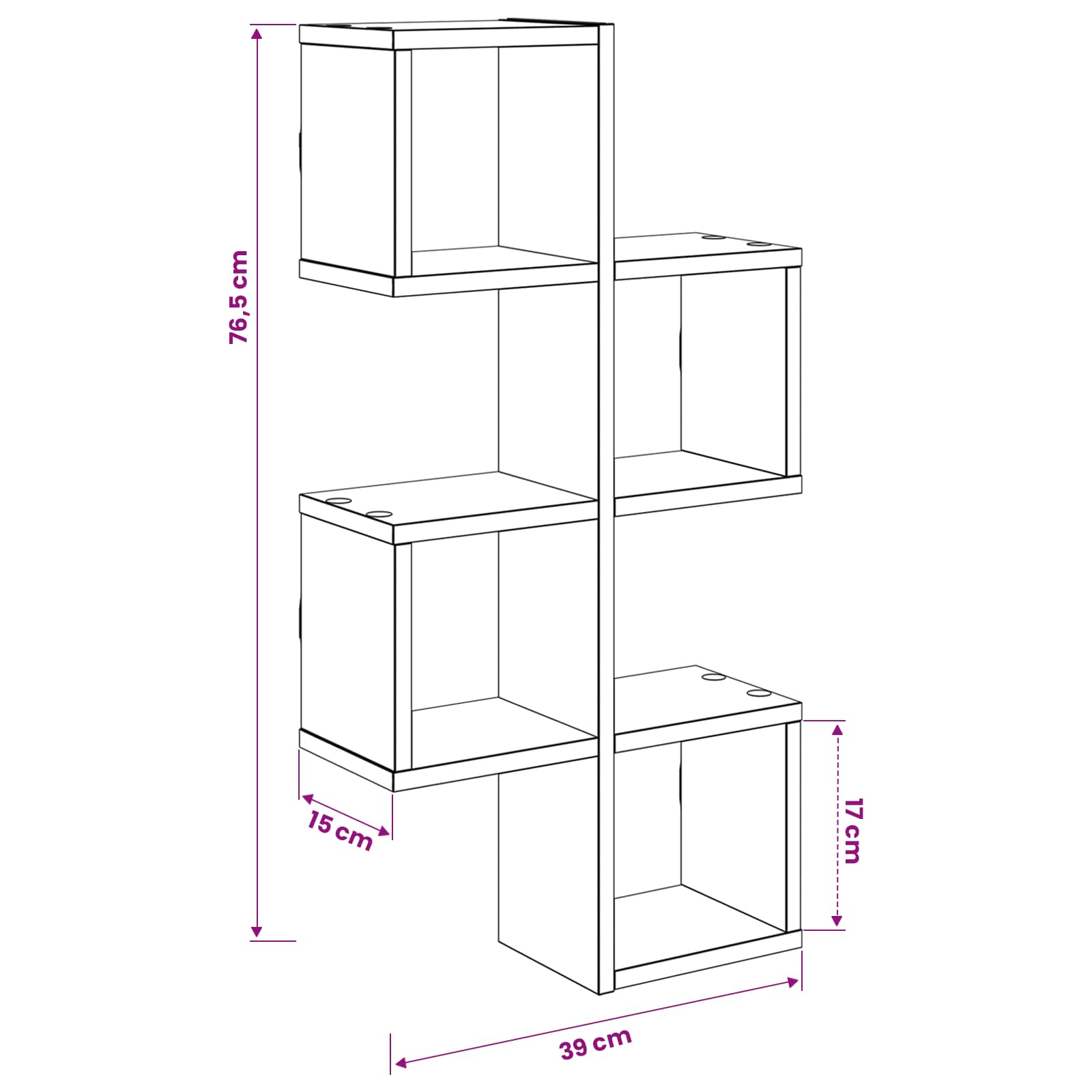 Mensola sospesa A parete Rovere Artigianale 87 x 20 x 55 cm | homemem39