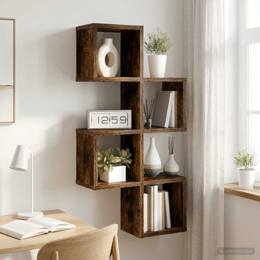 Scaffale da parete A parete Rovere Fumo 39 x 15 x 76 cm