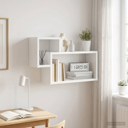 Scaffale da parete A parete Bianco 55 x 15 x 35 cm | homemem39