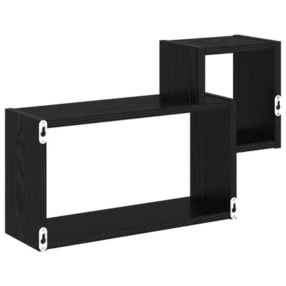 Scaffale da parete A parete Rovere Nero 55 x 15 x 35 cm | homemem39