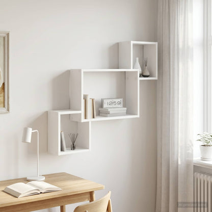 Scaffale da parete A parete Bianco 91,5 x 15 x 76 cm | homemem39