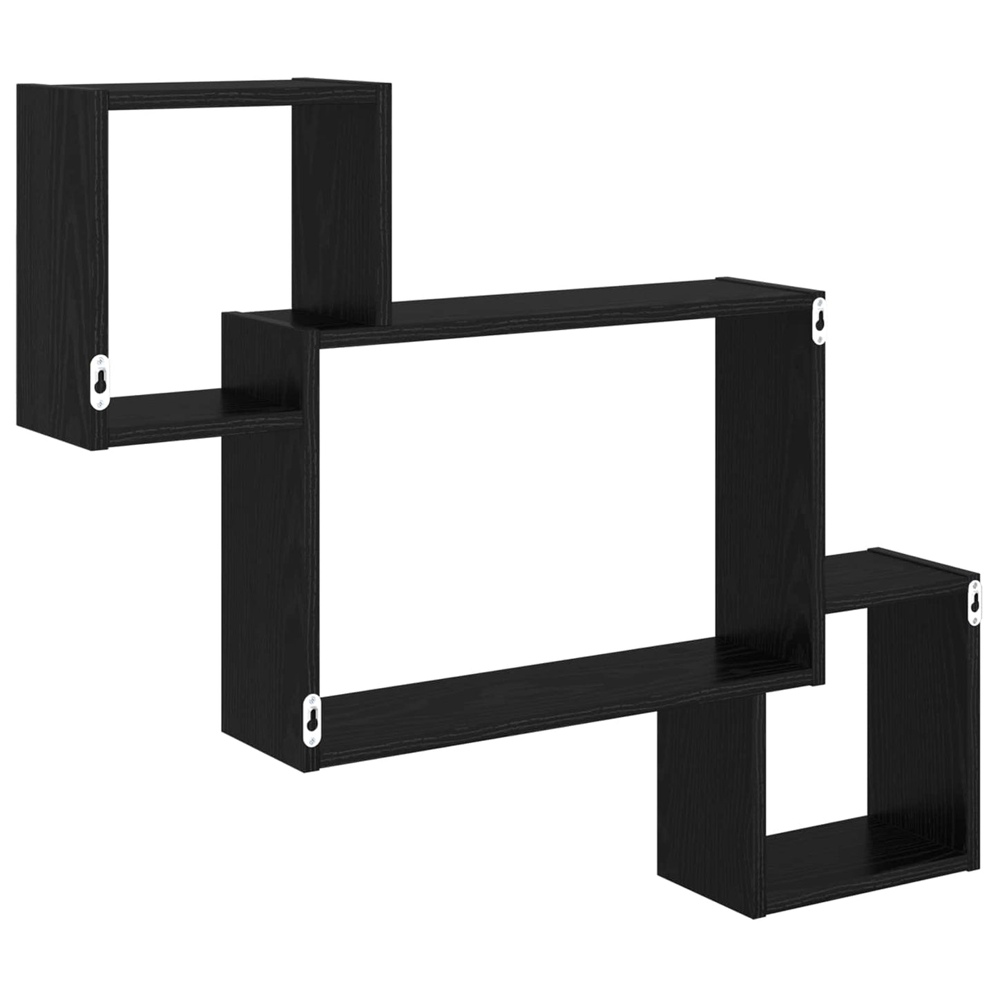 Scaffale da parete A parete Rovere Nero 91,5 x 15 x 76 cm | homemem39