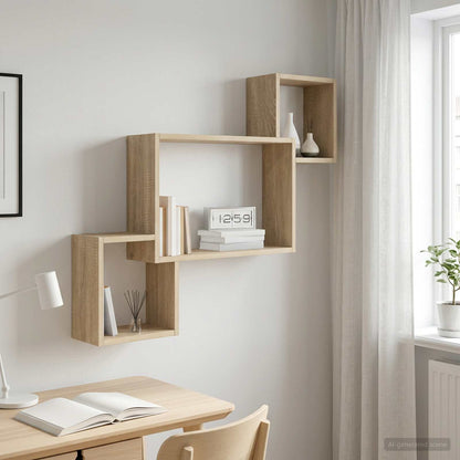 Scaffale da parete A parete Rovere Sonoma 91,5 x 15 x 76 cm | homemem39