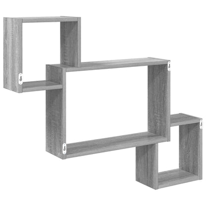 Scaffale da parete A parete Sonoma grigio 91,5 x 15 x 76 cm | homemem39