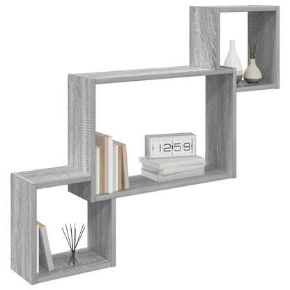 Scaffale da parete A parete Sonoma grigio 91,5 x 15 x 76 cm