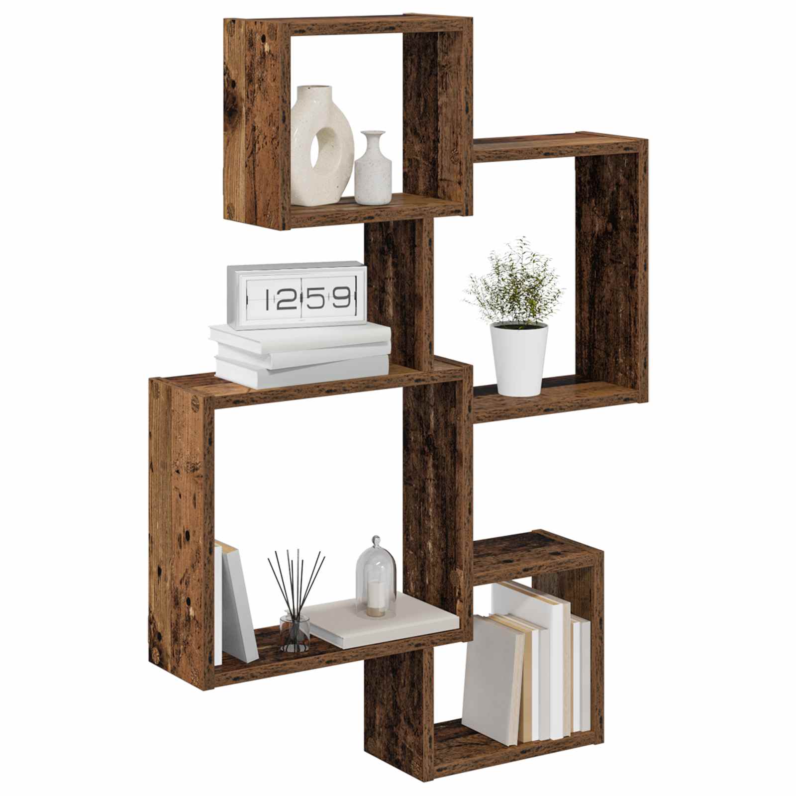 Mensole Cubo da Parete A parete Legno antico | homemem39