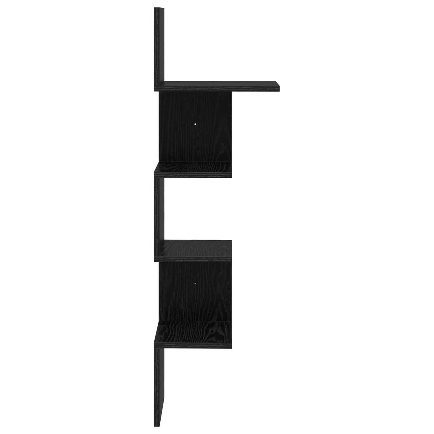Scaffale da parete A parete Rovere Nero 32 x 21 x 107 cm | homemem39