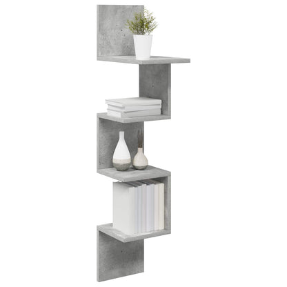 Scaffale da parete A parete Grigio Cemento 32 x 21 x 107 cm | homemem39