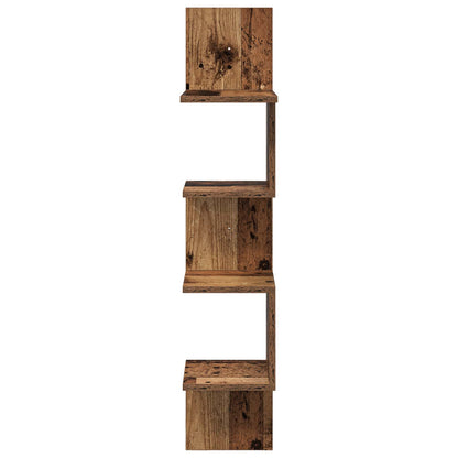 Scaffale da parete A parete Legno antico 32 x 21 x 107 cm | homemem39