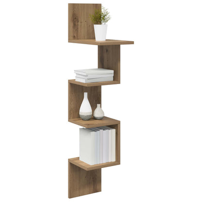Scaffale da parete A parete Rovere Artigianale 32 x 21 x 107 cm | homemem39