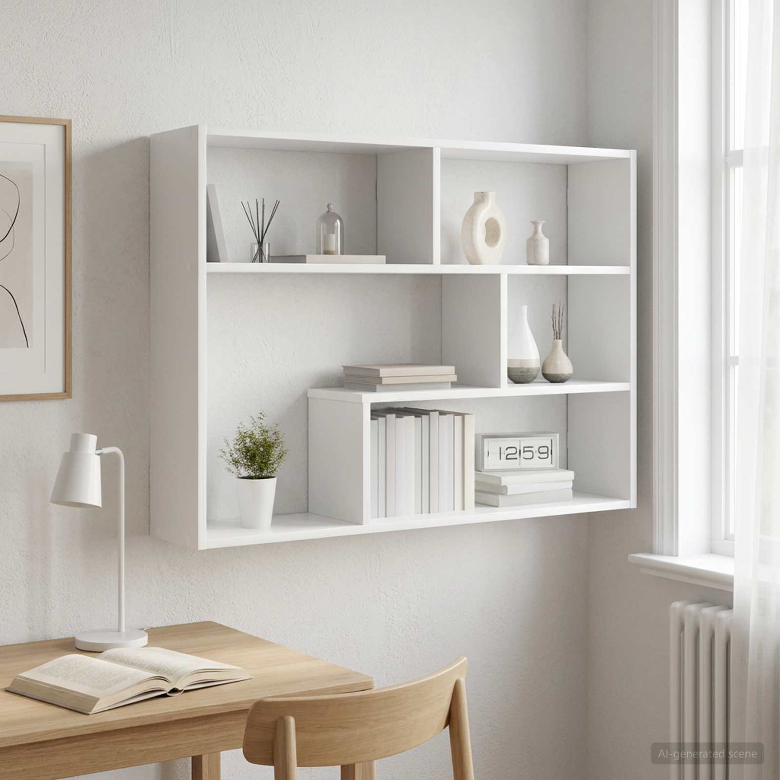 Scaffale da parete A parete Bianco 95 x 20 x 69,5 cm | homemem39