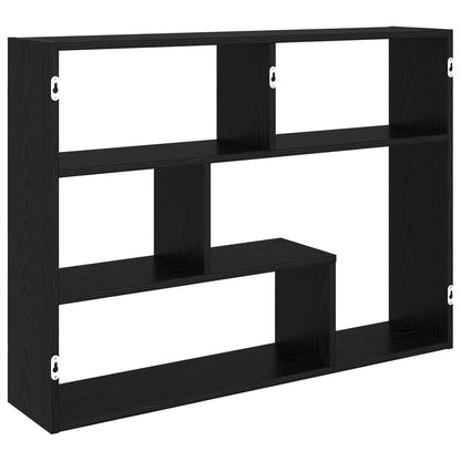 Scaffale da parete A parete Rovere Nero 95 x 20 x 69,5 cm | homemem39