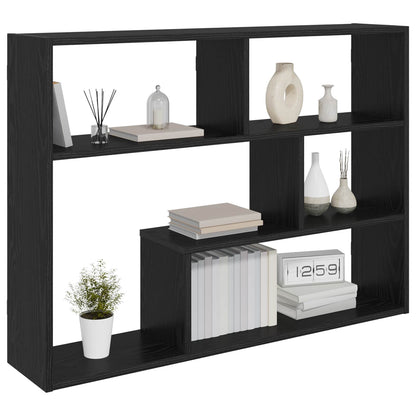 Scaffale da parete A parete Rovere Nero 95 x 20 x 69,5 cm