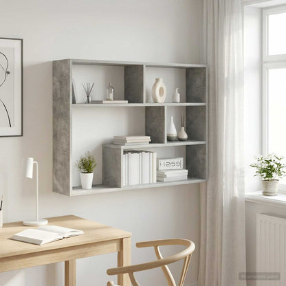 Scaffale da parete A parete Grigio Cemento 95 x 20 x 69,5 cm | homemem39
