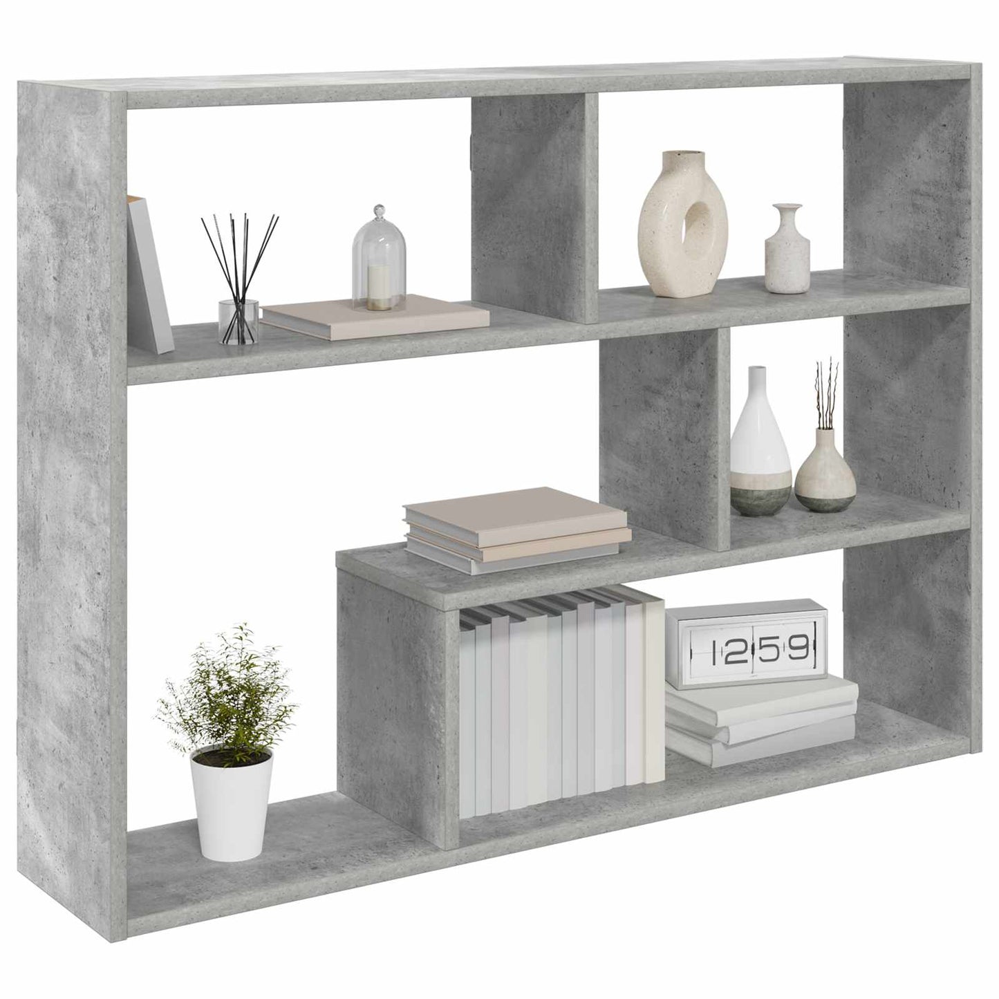 Scaffale da parete A parete Grigio Cemento 95 x 20 x 69,5 cm | homemem39
