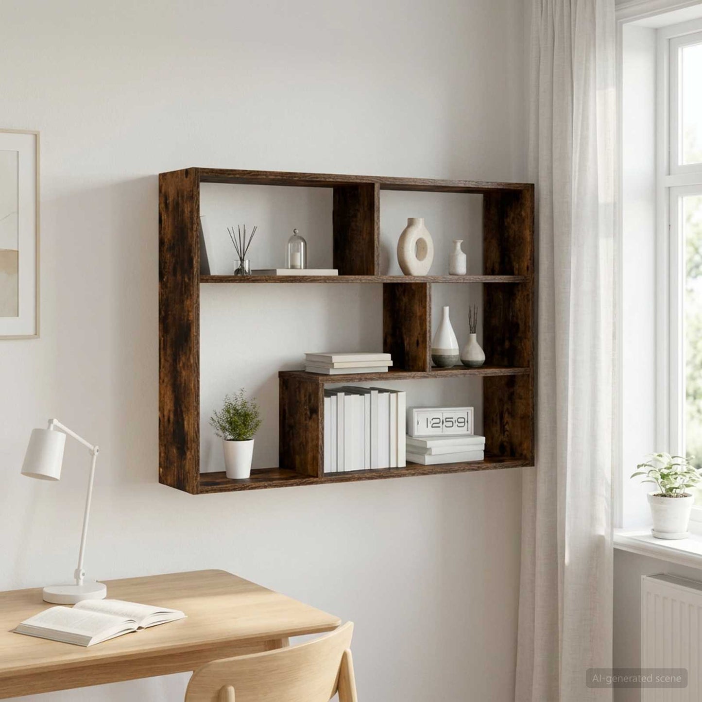 Scaffale da parete A parete Rovere Fumo 95 x 20 x 69,5 cm | homemem39