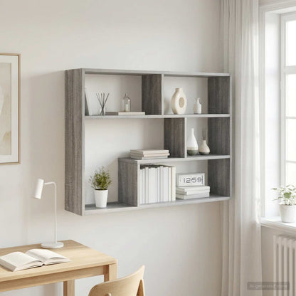 Scaffale da parete A parete Sonoma grigio 95 x 20 x 69,5 cm | homemem39