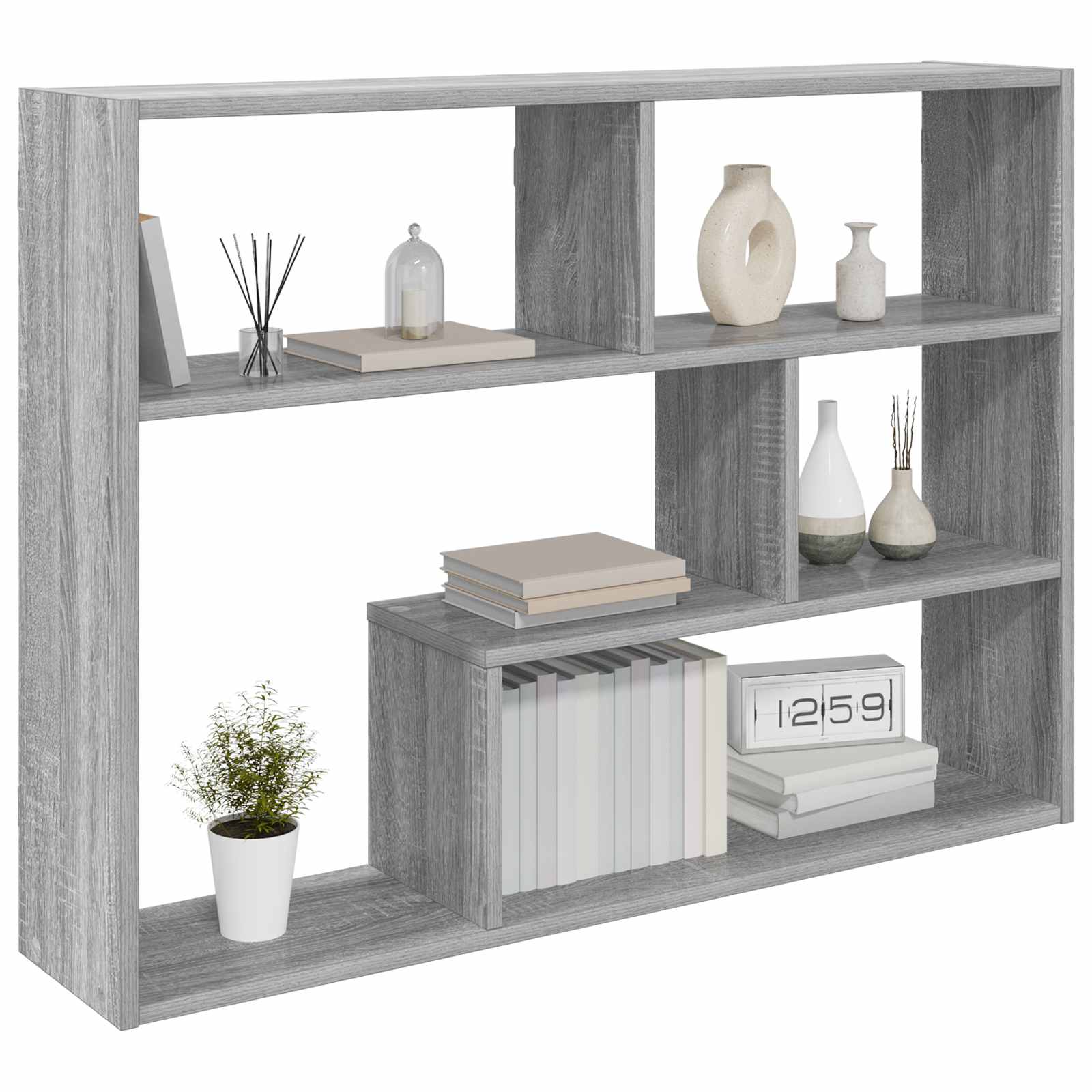Scaffale da parete A parete Sonoma grigio 95 x 20 x 69,5 cm | homemem39