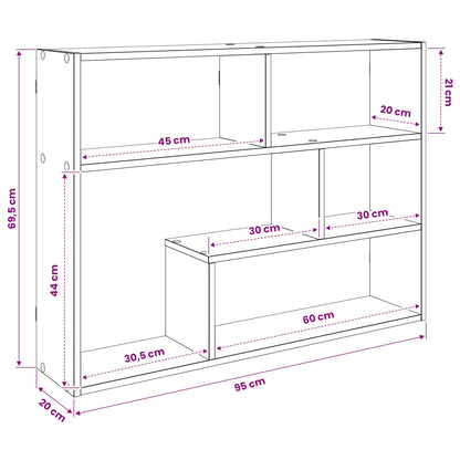 Scaffale da parete A parete Sonoma grigio 95 x 20 x 69,5 cm | homemem39