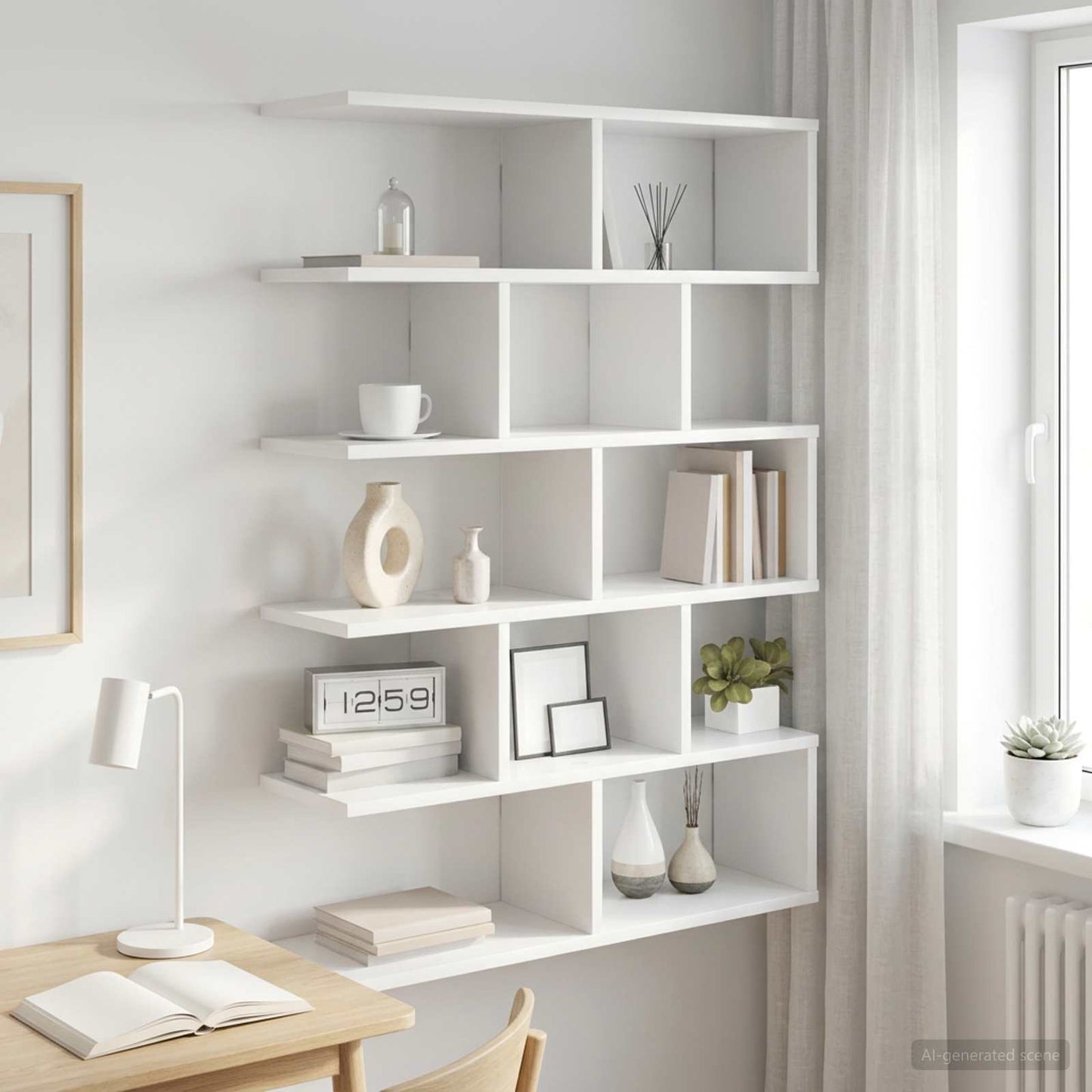 Scaffale da parete Bianco 70 x 20 x 100 cm Legno ingegnerizzato | homemem39