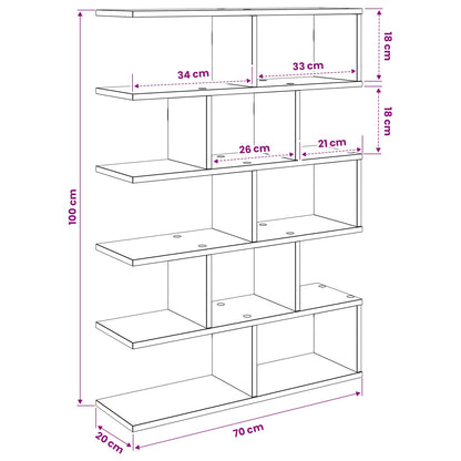 Scaffale da parete Bianco 70 x 20 x 100 cm Legno ingegnerizzato | homemem39