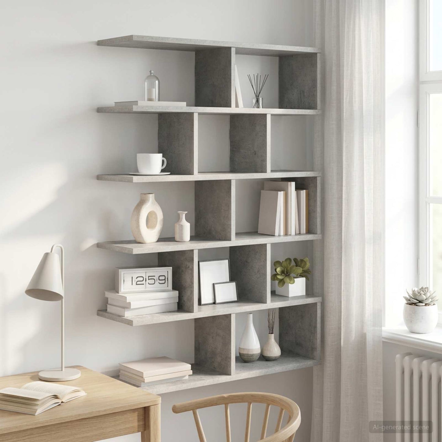 Scaffale da parete Grigio Cemento 70 x 20 x 100 cm | homemem39