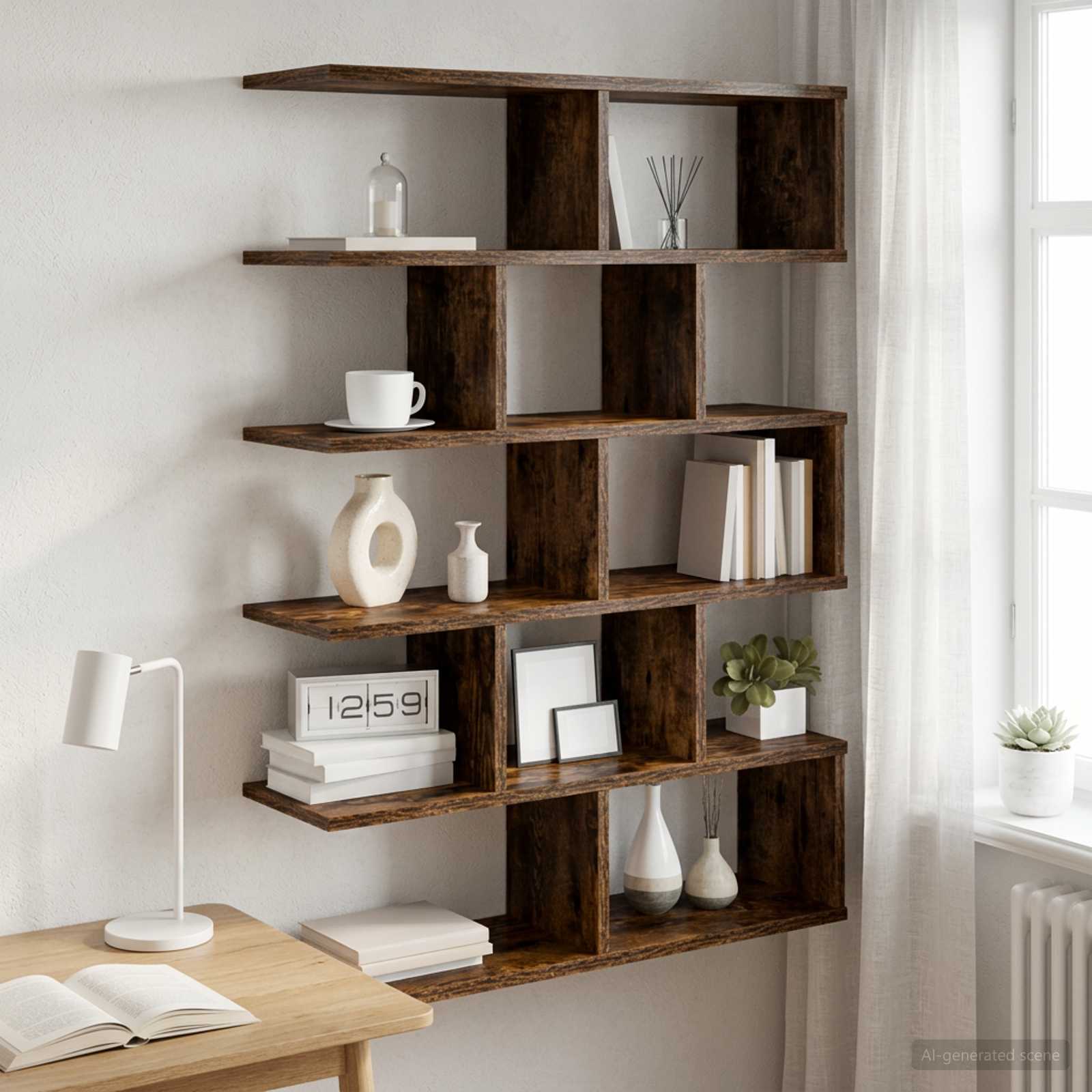Scaffale da parete Rovere Fumo 70 x 20 x 100 cm | homemem39