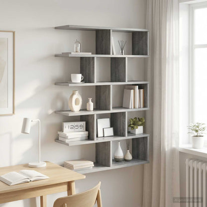 Scaffale da parete Sonoma grigio 70 x 20 x 100 cm | homemem39