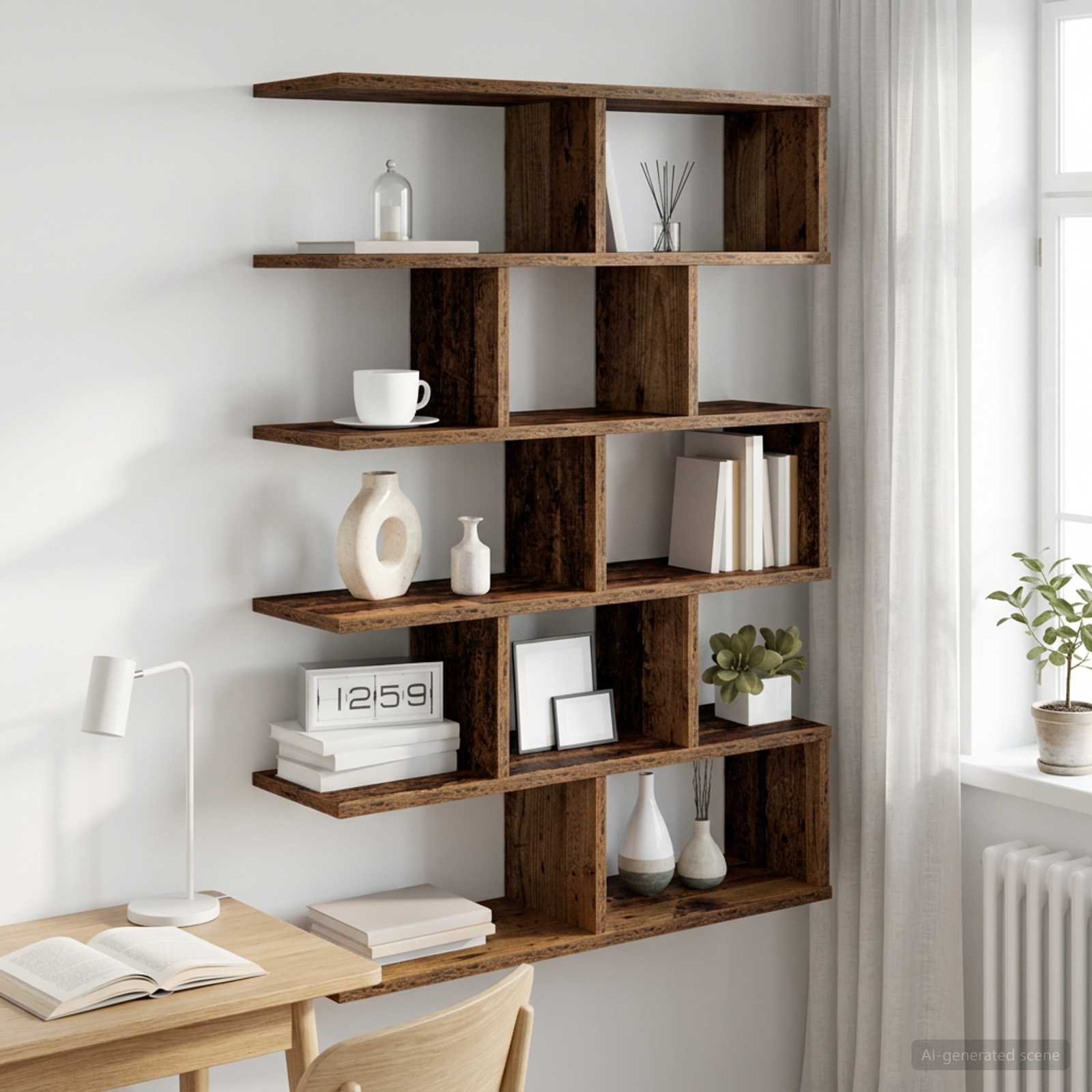 Scaffale da parete Legno antico 70 x 20 x 100 cm | homemem39