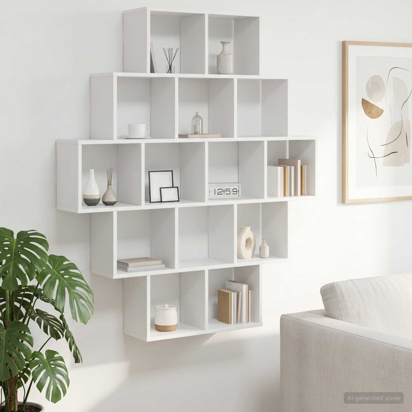 Scaffale da parete Bianco 120 x 20 x 136 cm | homemem39