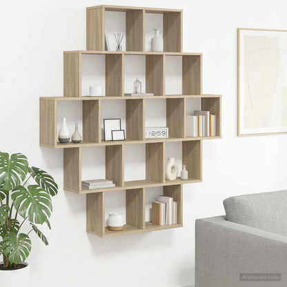 Scaffale da parete Rovere Sonoma 120 x 20 x 136 cm | homemem39