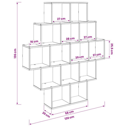Scaffale da parete Rovere Artigianale 120 x 20 x 136 cm | homemem39