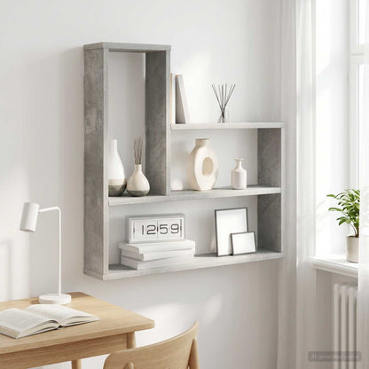 Scaffale da parete Grigio Cemento 60 x 11 x 60 cm | homemem39