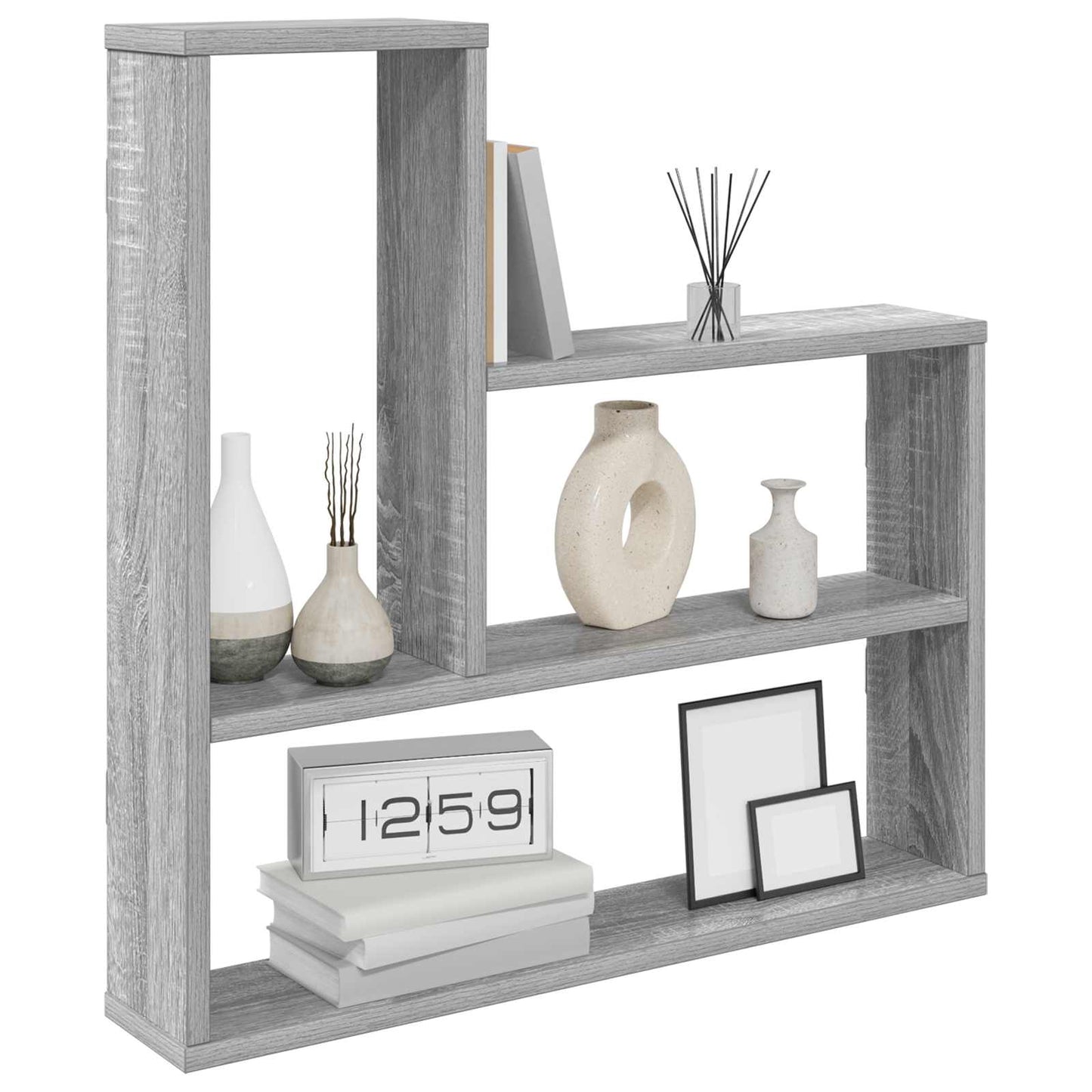 Scaffale da parete Sonoma grigio 60 x 11 x 60 cm | homemem39