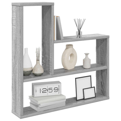 Scaffale da parete Sonoma grigio 60 x 11 x 60 cm | homemem39