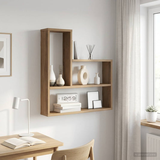 Scaffale da parete Rovere Artigianale 60 x 11 x 60 cm | homemem39